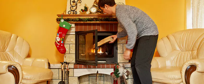 Rusted Metal Fireplace Restoration in Pinole, California